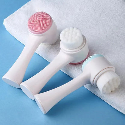 Double-Sided Silicone Face Cleansing Brush