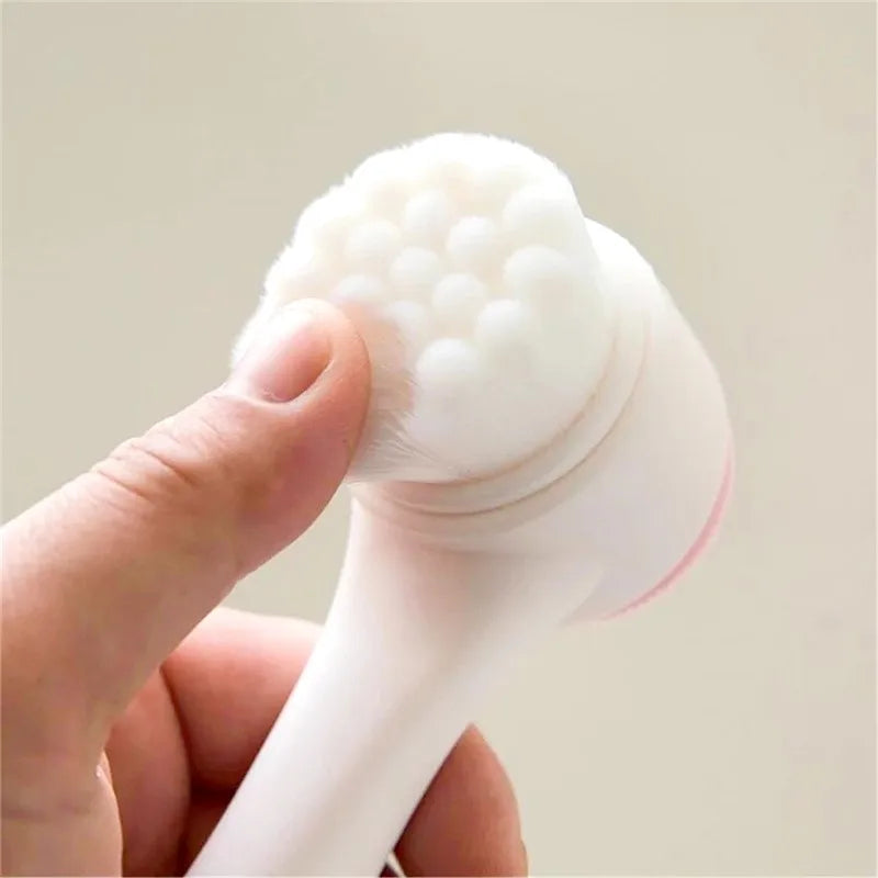 Double-Sided Silicone Face Cleansing Brush