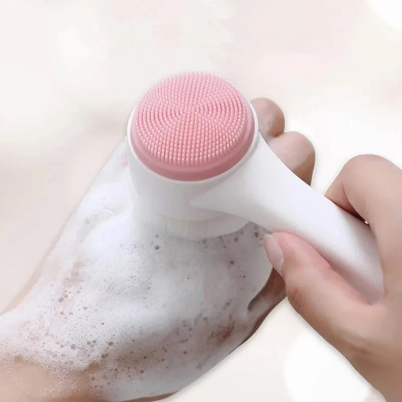 Double-Sided Silicone Face Cleansing Brush