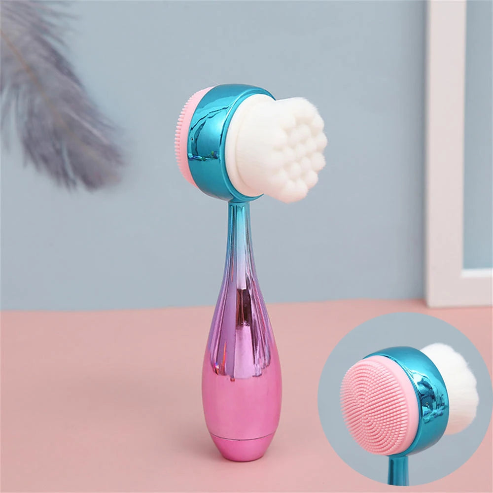 Double-Sided Silicone Face Cleansing Brush