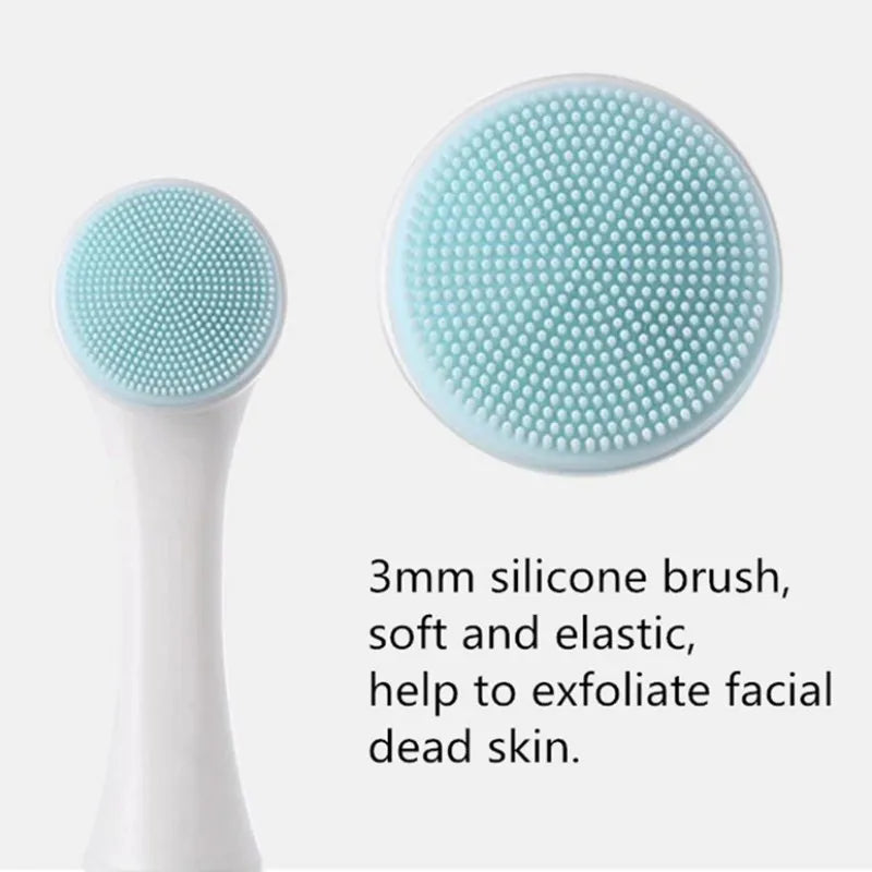 Double-Sided Silicone Face Cleansing Brush