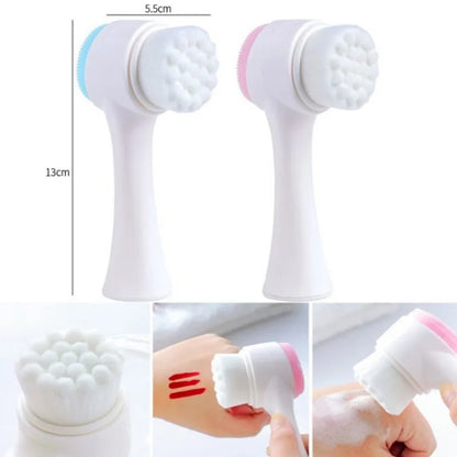 Double-Sided Silicone Face Cleansing Brush